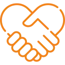 heart handshake icon
